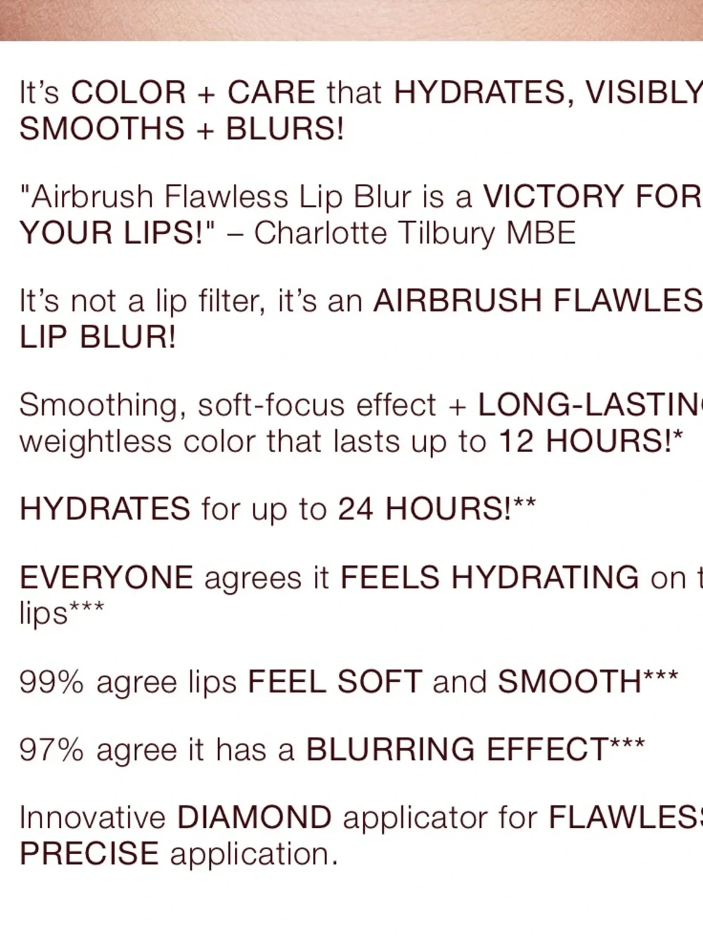New Charlotte Tilbury Airbrush Flawless — Air Brush Pillow Talk  (Pink)